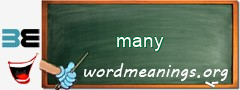 WordMeaning blackboard for many